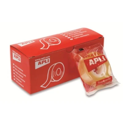 Imagen de APLI 11266 Cinta adhesiva celo transparente 19 mm x 66 m
