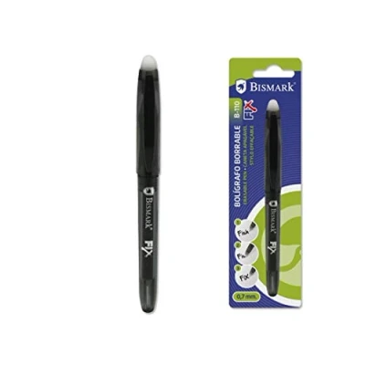 Imagen de BOLIGRAFO BISMARK BORRABLE C/CAPUCHON NEGRO