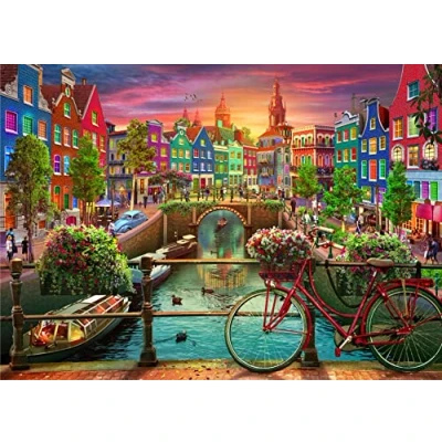 Imagen de Brain Tree Amsterdam 1000 Piece Puzzle for Adults: With Droplet Technology Anti Glare &amp; Soft Touch