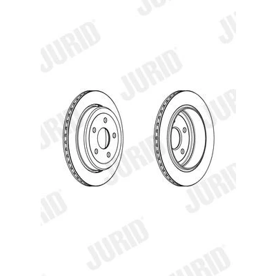 Imagen de JURID 562970JC Disco de freno 330 22 5 127 ventilado revestido sin accesorios JEEP: GRAND CHEROKEE 4