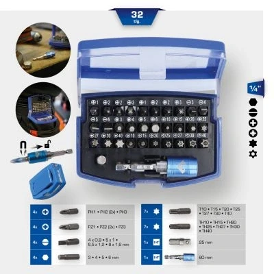 Imagen de KS TOOLS BT053032 Kit de puntas tornillo 32