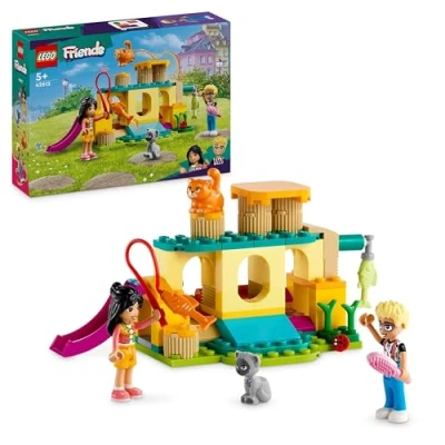 Imagen de LEGO Friends Aventura en el Parque Felino, Juguete de Construcción y Figuras Gatos, Regalo para Niñas Niños 5 Años o Más Amantes los Animales, Mini Muñecos Personajes Liann Olly 42612
