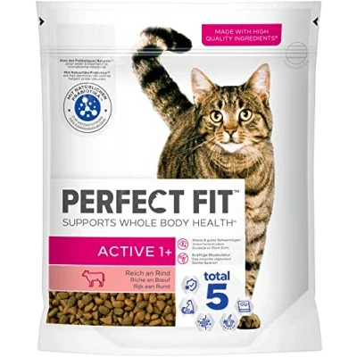 Imagen de Alimento seco Adulto para Gatos Adultos Activos a Partir de 1 año Vacuno, 750 g (6 Bolsas)