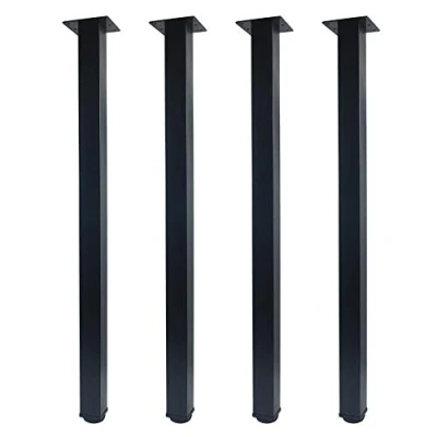 Imagen de QLLY Patas de Escritorio Metálicas Ajustables, 75 cm, Cuadradas para Muebles Oficina, Juego 4 (75 Negro)