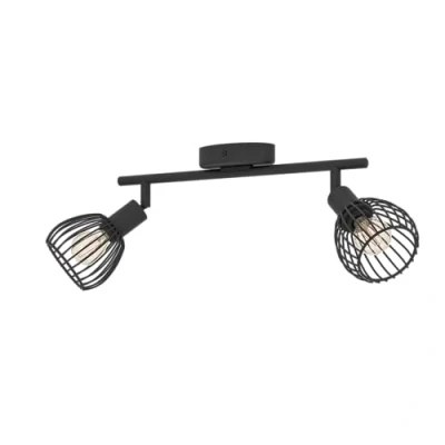 Imagen de EGLO Sonnino Foco de techo, lámpara techo doble, industrial con focos giratorios metal negro, casquillo E14
