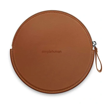 Imagen de simplehuman, estuche con cremallera para espejo sensor compacto, marrón