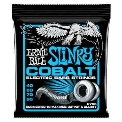 Imagen de Ernie Ball Extra Slinky Cuerdas para bajo eléctrico, cobalto, calibre 40 95