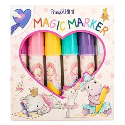 Imagen de Depesche 12120 Princesa Mimi rotulador mágico, Set de 5 rotuladores y un para Colorear, Escribir Decorar