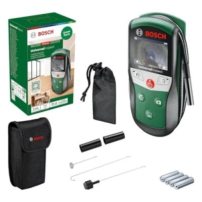 Imagen de Bosch Cámara de Inspección UniversalInspect (cámara endoscopio Ø 8 mm con imágenes en Color, Longitud Flexible 0,95 m y función Memoria incorporada, Caja cartón)