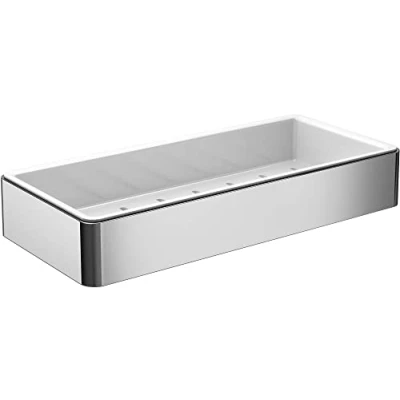 Imagen de Emco Cesta de jabón Loft Jabonera (220 x 34 101 mm), Color Cromado y Blanco, Zinc Fundido a presión, Wandkorb