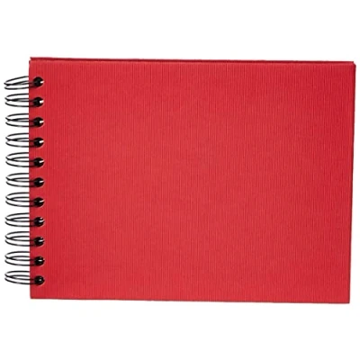 Imagen de Rössler Papier 1329452360 S.O.H.O. Álbum de fotos Wire O 195 x 145 mm, 40 páginas negras, rojo, 1 unidad