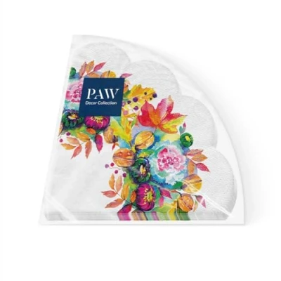 Imagen de PAW Servilletas de Papel 3 Capas (32 cm Diámetro) 12 Unidades Decorativas con Temática Otoño Diseño Hojas, Ramo Color: Power of Autumn