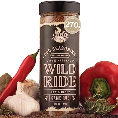 Imagen de BBQ Moments Especias Barbacoa Spice Mix Para Jamon, Chorizo, Carne Picada, Salchichas Frankfurt, Ternera Filetes, Barbecue Dry Rub y Condimentos Organicos, 270g (9.52 Oz)