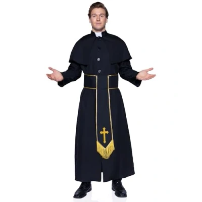 Imagen de Leg Avenue Priest Sacerdote Hombre, Color Negro, Large (8533406001)