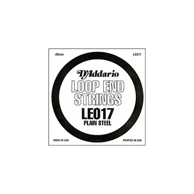 Imagen de D&#039;Addario LE017, cuerda individual de acero liso con terminación lazo, .017