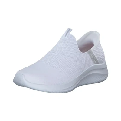 Imagen de Skechers Ultra Flex 3.0 Cozy Streak, Zapatillas Mujer, White Knit Light Gray Trim, 41 EU