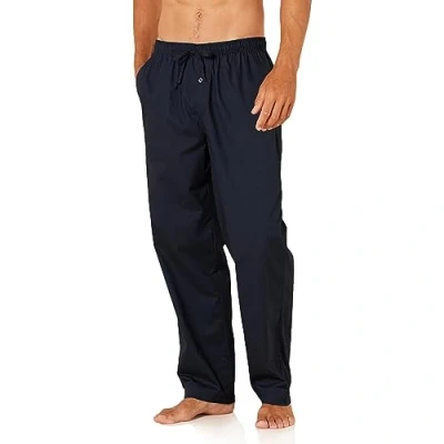 Imagen de Amazon Essentials Pantalón de Pijama Tejido Ajuste Recto Hombre, Azul Marino, S