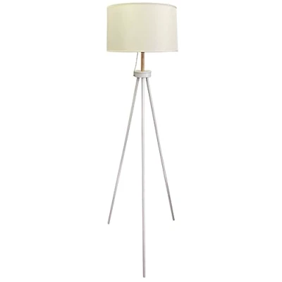 Imagen de BEL AIR HOME Lámpara de Pie NAPOLI Trípode 3 Patas Altura 160 CM Diseño Elegante y Moderno Perfecta para Sala, Dormitorio, Oficina 1xE 27 (BOMBILLA NO INCLUIDA) (BLANCO)
