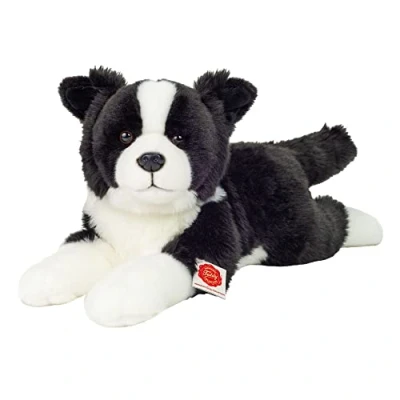 Imagen de Teddy Hermann 91961 Perro Border Collie acostado 45 cm, Peluche