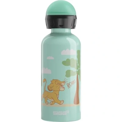 Imagen de Sigg Disney Simba Roar cantimplora infantil (0.4 L), botella para niños sin sustancias nocivas y con tapa hermética, ligera de aluminio