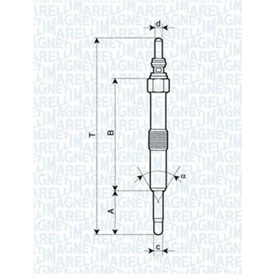 Imagen de MAGNETI MARELLI 062900067304 Bujía de precalentamiento 11V 10A M10X1 LAND ROVER: Discovery 2, Defender Pick up, SUV