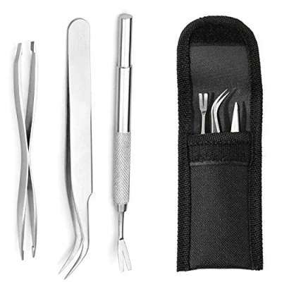 Imagen de EasyULT Juego 3 Pinzas para Garrapatas, Acero Inoxidable Pet Perros Gatos Garrapatas Remover Kit, Protección Personas, Perros, y Animales