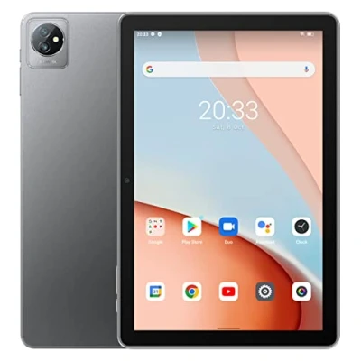 Imagen de Blackview Tab 7, Tablet Android 12 10,1’’ HD+ IPS Display, Quad Core 5GB RAM+64GB ROM (1TB Tarjeta SD Externa), Batería 6580mAh, Cámara Dual 5MP+2MP, WiFi Bluetooth Type C, Box Altavoces Gris