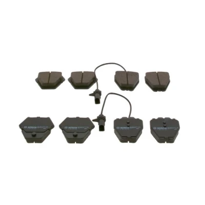 Imagen de BOSCH 0 986 424 690 Juego de pastillas freno Low Metallic con sensor desgaste incorporado Chapa antichirridos AUDI: A6 C5 Berlina, A4 B5 Berlina