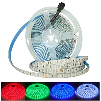 Imagen de Tesfish 5m/rollo DC 24V 5050 Tira de LED color RGB Impermeable IP65 300 LEDs SMD