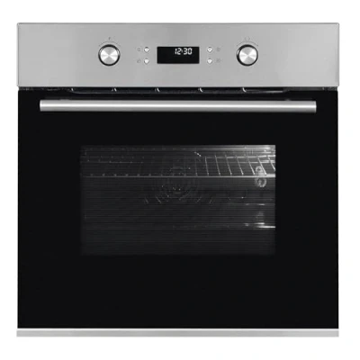 Imagen de Exquisit® Horno Pirolítico, 70L, Clase A, Acabado Inoxidable Antihuellas, Mandos Escamotables, Termostato Electrónico, 9 Funciones de Cocinado, Función Descongelación, Medidas 59,5x59,5x57,5 Cm.