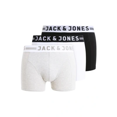 Imagen de JACK &amp; JONES SENSE TRUNKS 3 PACK Bóxer, Gris (Light Grey Melange), Medium (Pack de 3) para Hombre