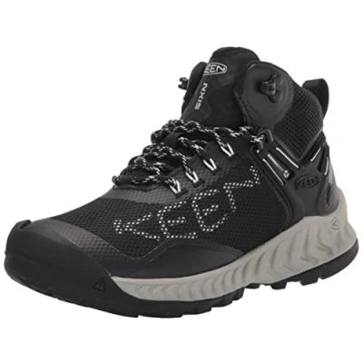Imagen de KEEN NXIS EVO Mid Waterproof, Botas para Senderismo Mujer, Black/Blue Glass, 40.5 EU