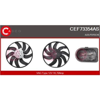Imagen de CASCO CEF73354AS Ventilador de Radiador 350mm 12V AUDI: A5 B8 Coupé, A6 C7 Sedán, A4 Sedán