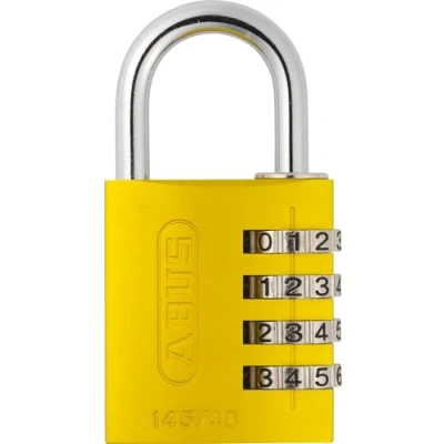 Imagen de Abus 145/40 amarillo B Candado aluminio combinacion 40mm 4 dígitos blister