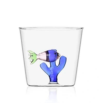 Imagen de Ichendorf 9352055 Vaso con Pescado Rosa/Algas Azules, Cristal