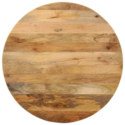 Imagen de vidaXL Tablero de Mesa Redondo Madera Maciza Mango Rugosa Ø 80x2,5 cm