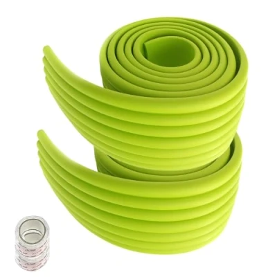 Imagen de HIMRY Universal Protector Espuma, 400cm x 80mm 8mm Multiusos anticolisión Protección Espuma Rollo para Bebés niños, No Tóxico Seguridad Protectores Superficie &amp; Bordes, 2x2m, Verde KXD7002 green