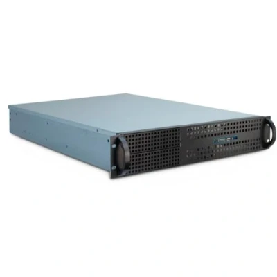 Imagen de Inter Tech 2U 2129N Estante Negro, Plata Caja de ordenador (Estante, Servidor, Acero, Plata, ATX,EATX,EEB,Micro ATX,Mini ITX,uATX, 2U)