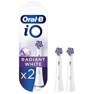 Imagen de Oral B iO Cabezales para cepillo de dientes eléctrico, color blanco brillante, 2 unidades