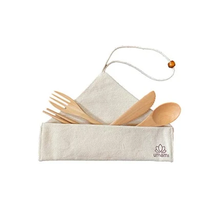 Imagen de Umami Juego de Cubiertos, Madera, Beige/bambú, Talla única