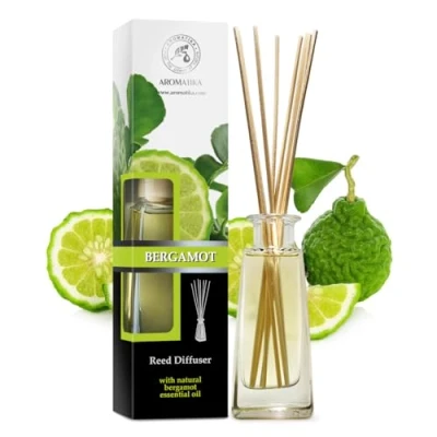 Imagen de Difusor Bergamota 100ml de Aromas con Aceite Esencial Aromático Reed Difusores Perfumado Ambientador Varillas Rattan Varitas Aromáticas