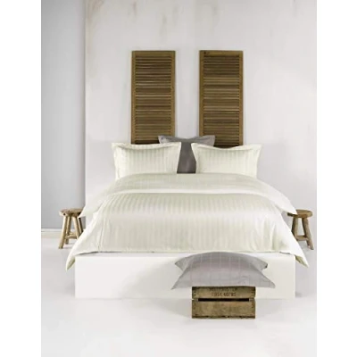 Imagen de de Witte Lietaer Zygo Juego Ropa Cama, algodón Peinado, Marfil, 240 x 220 cm