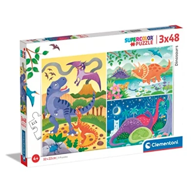 Imagen de Clementoni Puzzle Infantil 3 Puzzles de 48 Piezas Dinosaurios Desde 5 años (25288)