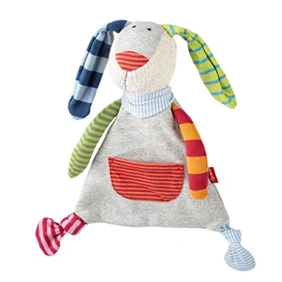 Imagen de Sigikid 41274 Doudou en Forma de Conejo Ringeldingel, Unisex, Color: Gris/Multicolor