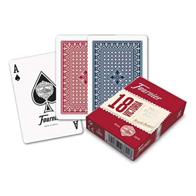 Imagen de Fournier nº18 Baraja de Cartas Poker Clasica, Color azul/rojo (174007) , color/modelo surtido