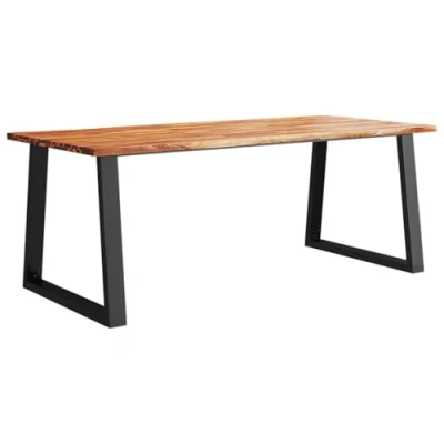 Imagen de vidaXL Mesa de Comedor con Borde Vivo Madera Maciza Acacia 200x90x75cm