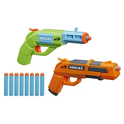 Imagen de Nerf Roblox Jailbreak: Armory: Set Doble de lanzadores con Martillo 10 Dardos Elite, código artículo Virtual