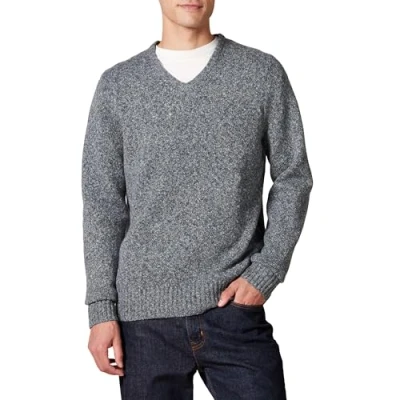 Imagen de Amazon Essentials Jersey de Manga Larga con Cuello en Pico y Tacto Suave Hombre, Gris Carbón, XXL