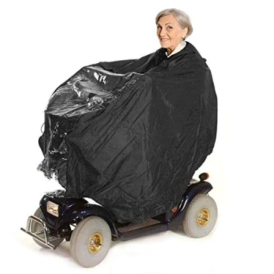 Imagen de Bramble Poncho de Lluvia Universal para Scooter Movilidad y Silla Ruedas Eléctrica con Capucha Panel Transparente