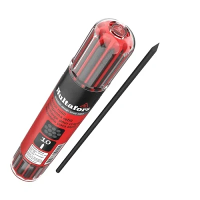 Imagen de Juego de Minas gris Para lápiz carpintero 10 piezas I Hultafors con práctico dispensador fijación por clip universales 2,8mm varias superficies 650110